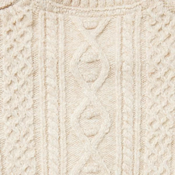 Baby Cable Knit Cardigan Fluffy Bunny Heather 3 Baby Cable Knit Cardigan Fluffy Bunny Heather - Image 3