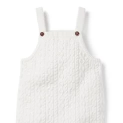 Baby Cable Knit Sweater Overall Jet Ivory -Fashionable Kids Shop 100047020 alt2 JJ