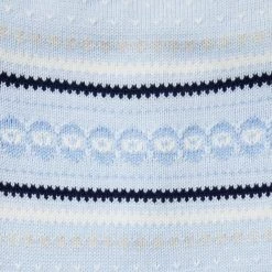 Baby Fair Isle Sweater Collared One-Piece Peek A Blue Fair Isle -Fashionable Kids Shop 100047022 alt1 JJ
