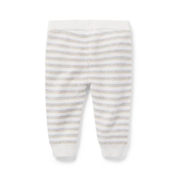 Baby Striped Sweater Pant Fluffy Bunny Heather Stripe 2 Baby Striped Sweater Pant Fluffy Bunny Heather Stripe - Image 2