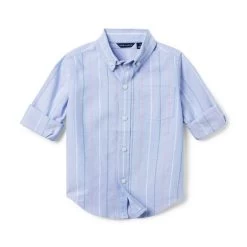 The Striped Oxford Shirt Ocean Air Stripe 6 The Striped Oxford Shirt Ocean Air Stripe -Fashionable Kids Shop 100047058 alt1 JJ