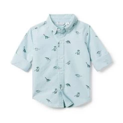 The Dinosaur Oxford Shirt Aquifer Dinosaurs -Fashionable Kids Shop 100047060 alt1 JJ