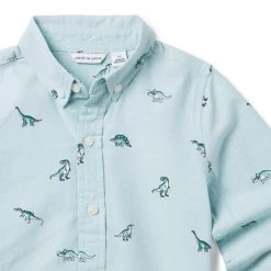 The Dinosaur Oxford Shirt Aquifer Dinosaurs -Fashionable Kids Shop 100047060 alt3 JJ