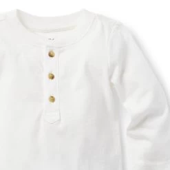 Baby Henley Bodysuit Jet Ivory -Fashionable Kids Shop 100047064 alt1 JJ