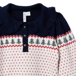 The Festive Fair Isle Sweater Dark Marine Fair Isle -Fashionable Kids Shop 100047253 alt2 JJ