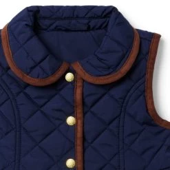 The Quilted Peplum Vest Dark Marine -Fashionable Kids Shop 100047276 alt2 JJ
