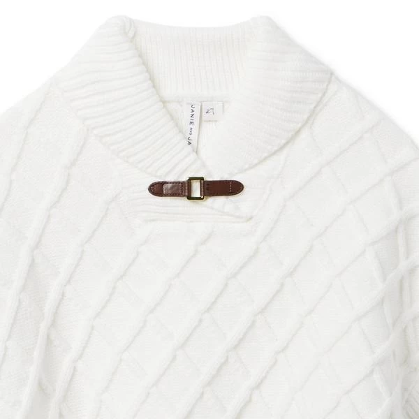 The Classic Sweater Cape Jet Ivory 4 The Classic Sweater Cape Jet Ivory - Image 4