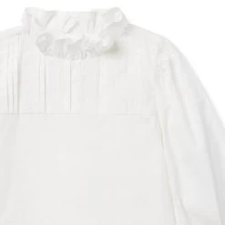 Pintuck Ruffle Collar Top Jet Ivory 8 Pintuck Ruffle Collar Top Jet Ivory -Fashionable Kids Shop 100047285 alt2 JJ