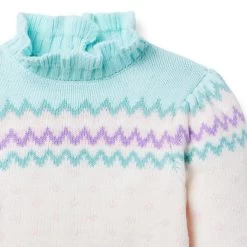 The Forever Fair Isle Sweater Cream And Sugar Fair Isle -Fashionable Kids Shop 100047405 alt2 JJ