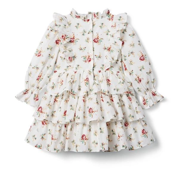 Floral Tiered Ruffle Dress Jet Ivory Floral 2 Floral Tiered Ruffle Dress Jet Ivory Floral - Image 2
