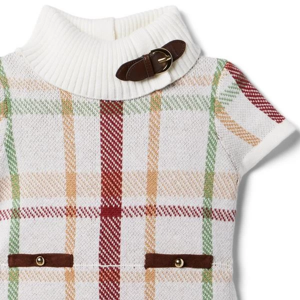 The Saddle Club Sweater Dress Jet Ivory Plaid 4 The Saddle Club Sweater Dress Jet Ivory Plaid - Image 4