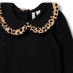 Leopard Collar Sweatshirt JJ Black 5 Leopard Collar Sweatshirt JJ Black -Fashionable Kids Shop 100047474 alt1 JJ
