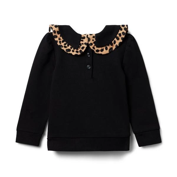 Leopard Collar Sweatshirt JJ Black 2 Leopard Collar Sweatshirt JJ Black - Image 2