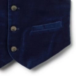 The Velvet Party Vest Dark Marine -Fashionable Kids Shop 100047491 alt1 JJ