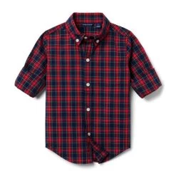 The Tartan Poplin Shirt Merchant Marine Tartan 7 The Tartan Poplin Shirt Merchant Marine Tartan -Fashionable Kids Shop 100047508 alt1 JJ