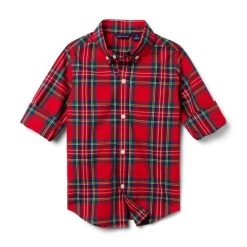The Tartan Poplin Shirt Bradbury Red Tartan -Fashionable Kids Shop 100047509 alt1 JJ