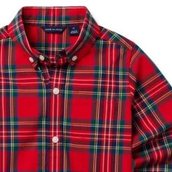 The Tartan Poplin Shirt Bradbury Red Tartan -Fashionable Kids Shop 100047509 alt3 JJ