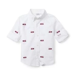 The Embroidered Oxford Shirt White -Fashionable Kids Shop 100047510 alt1 JJ
