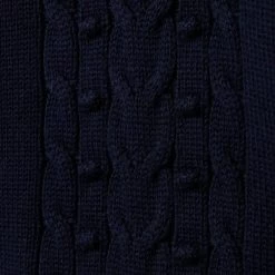 Cable Knit Tartan Collar Sweater Dark Marine 6 Cable Knit Tartan Collar Sweater Dark Marine -Fashionable Kids Shop 100047525 alt1 JJ