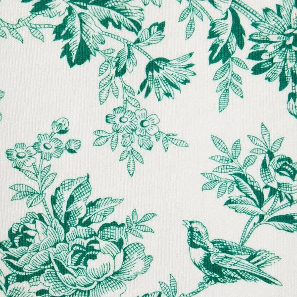 Floral Toile Puff Sleeve Sweatshirt Ferry Green Floral Toile 3 Floral Toile Puff Sleeve Sweatshirt Ferry Green Floral Toile - Image 3