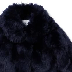 The Festive Faux Fur Jacket Dark Marine -Fashionable Kids Shop 100047532 alt2 JJ