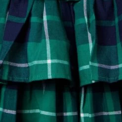 The Hailey Smocked Skirt Ferry Green Tartan -Fashionable Kids Shop 100047537 alt1 JJ