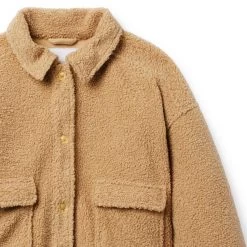 Sherpa Cropped Jacket Natural -Fashionable Kids Shop 100047538 alt2 JJ