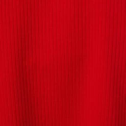 Ribbed Ruffle Trim Turtleneck Holiday Red -Fashionable Kids Shop 100047554 alt1 JJ