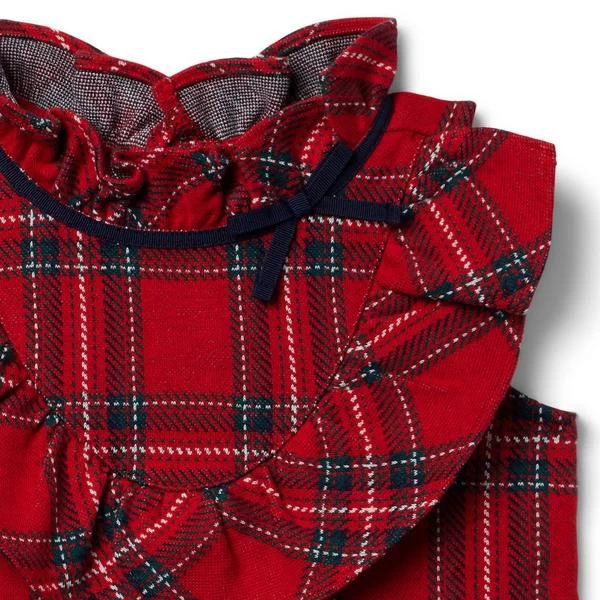 Tartan Ruffle Peplum Top Bradbury Red Tartan 4 Tartan Ruffle Peplum Top Bradbury Red Tartan - Image 4