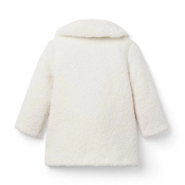 Sherpa Collared Coat White 2 Sherpa Collared Coat White - Image 2