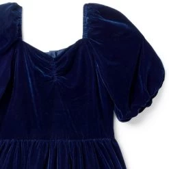 The Velvet Party Dress Dark Marine -Fashionable Kids Shop 100047575 alt1 JJ
