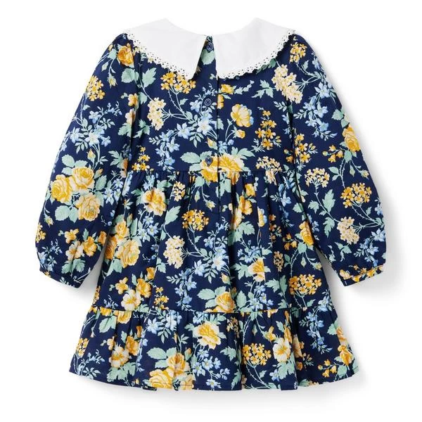 Floral Bow Collar Dress Merchant Marine Floral 2 Floral Bow Collar Dress Merchant Marine Floral - Image 2
