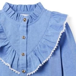 The Equestrian Show Top Oxford Blue -Fashionable Kids Shop 100047583 alt1 JJ