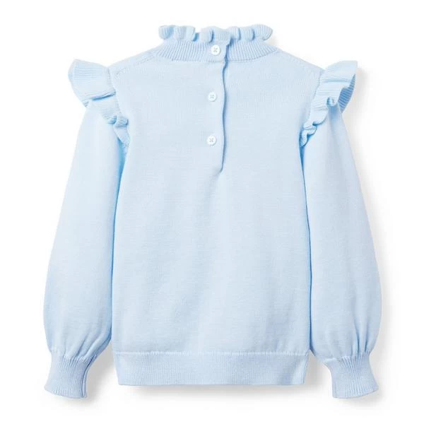 Horse Ruffle Sweater Blue Feather 2 Horse Ruffle Sweater Blue Feather - Image 2