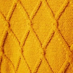 Diamond Cable Knit Sweater Sunflower Yellow -Fashionable Kids Shop 100047585 alt1 JJ