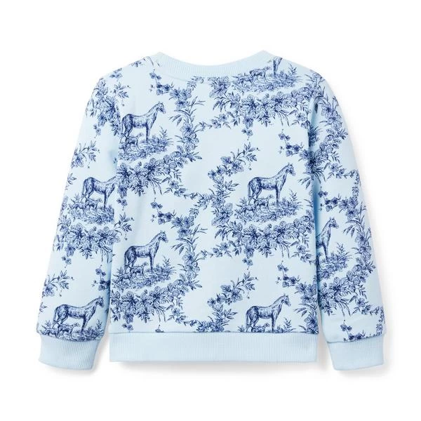Horse Toile Sweatshirt Blue Ribbon Horse Toile 2 Horse Toile Sweatshirt Blue Ribbon Horse Toile - Image 2