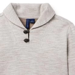 Herringbone Shawl Collar Pullover Toasted Heather -Fashionable Kids Shop 100047618 alt1 JJ