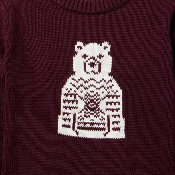 Polar Bear Sweater Deep Cranberry 3 Polar Bear Sweater Deep Cranberry - Image 3
