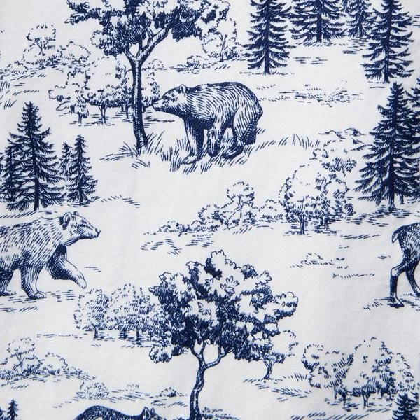 The Woodland Toile Flannel Shirt Jet Ivory Woodland Toile 4 The Woodland Toile Flannel Shirt Jet Ivory Woodland Toile - Image 4