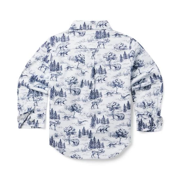 The Woodland Toile Flannel Shirt Jet Ivory Woodland Toile 2 The Woodland Toile Flannel Shirt Jet Ivory Woodland Toile - Image 2