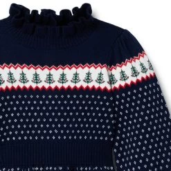 The Festive Fair Isle Dress Dark Marine Fair Isle -Fashionable Kids Shop 100047629 alt2 JJ