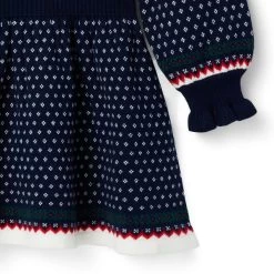 The Festive Fair Isle Dress Dark Marine Fair Isle -Fashionable Kids Shop 100047629 alt3 JJ