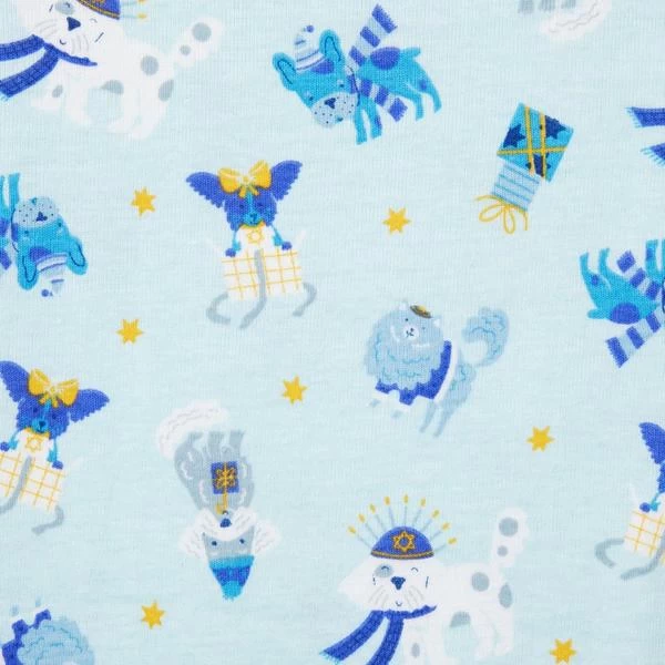 Good Night Pajamas In Hanukkah Dog Sky Blue Hanukkah Dog 2 Good Night Pajamas In Hanukkah Dog Sky Blue Hanukkah Dog - Image 2