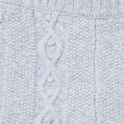 The Cozy Cable Knit Baby Pant Soft Blue Heather -Fashionable Kids Shop 100047777 alt1 JJ