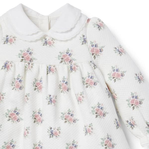 Baby Floral Quilted Dress Jet Ivory Floral 5 Baby Floral Quilted Dress Jet Ivory Floral - Image 5
