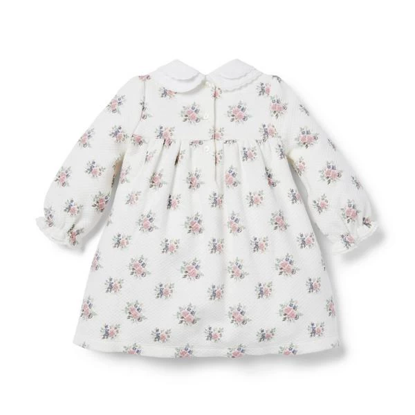 Baby Floral Quilted Dress Jet Ivory Floral 2 Baby Floral Quilted Dress Jet Ivory Floral - Image 2