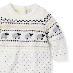 Baby Sheep Fair Isle One-Piece Cream And Sugar Fair Isle 7 Baby Sheep Fair Isle One-Piece Cream And Sugar Fair Isle -Fashionable Kids Shop 100047785 alt2 JJ