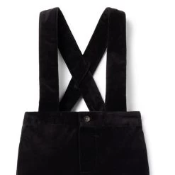Baby Velvet Suspender Pant JJ Black -Fashionable Kids Shop 100047790 alt1 JJ