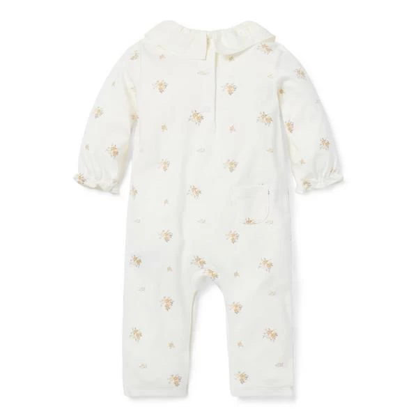 Floral Ruffle Collar One-Piece Cream And Sugar Floral 2 Floral Ruffle Collar One-Piece Cream And Sugar Floral - Image 2