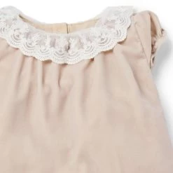 The Festive Velvet Baby Dress Light Coffee -Fashionable Kids Shop 100047796 alt2 JJ